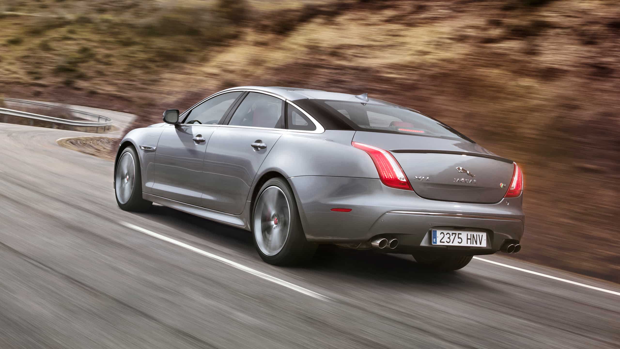 Jaguar XJ Running on a Road