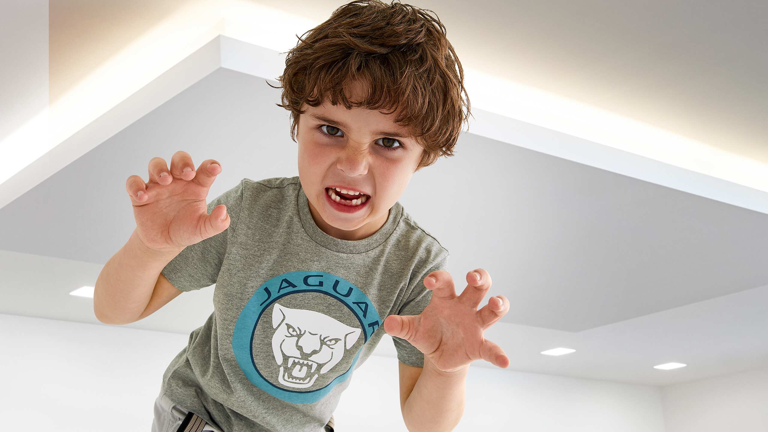 Boy posing with  Angry face