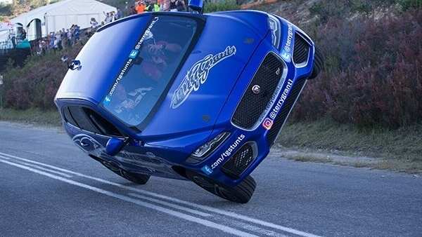 Blue Jaguar on 2 wheels